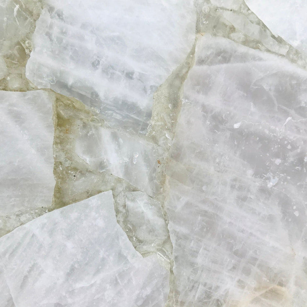 Rose Quartz Agate Organic Edge Side/Coffee Table