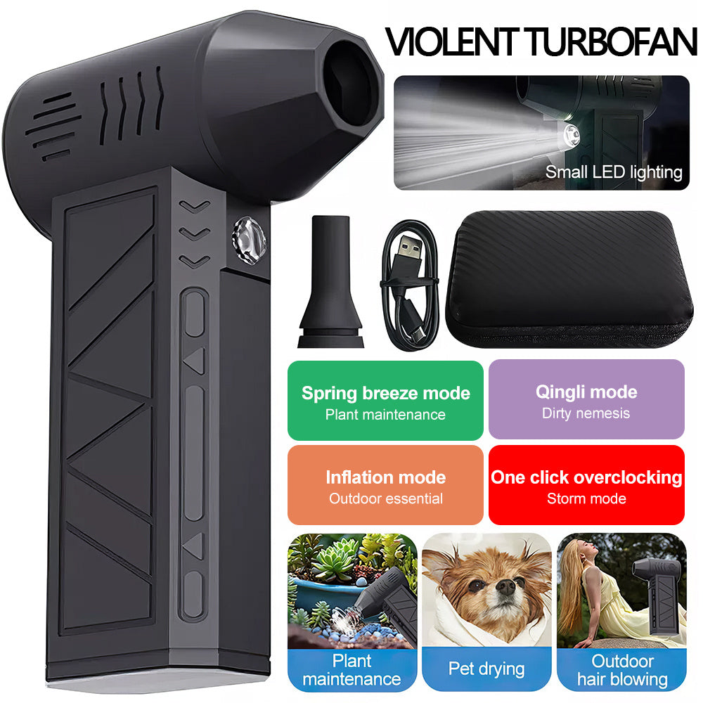 4-Speed Portable Cordless Blower Turbo Fan